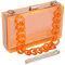 WEDDINGHELPER Damen Acryl Transparent Gold Stern Abendtaschen Geldbörsen Clutch Vintage Bankett Handtasche, Orange, Medium
