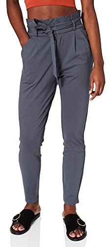 VERO MODA Damen Vmeva Hr Loose Paperbag Pant Ga Noos Hose, Ombre Blue, XS EU