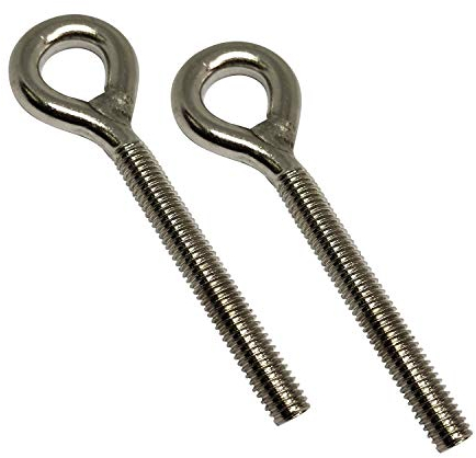 Bullone a occhiello da 2 pezzi M12 realizzato in Inox 304 Vite ad anello robusto e resistente alla ruggine Lunghezza 140 mm per progetti sospesi da giardino