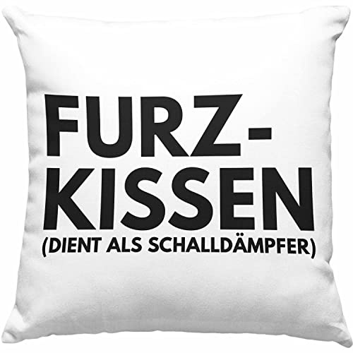 Trendation - Furzkissen Lustiges Kissen mit Füllung Spruch 40x40 cm Geschenk für Männer Bruder Freund Witziges Deko-Kissen Vater Papa (Blau)