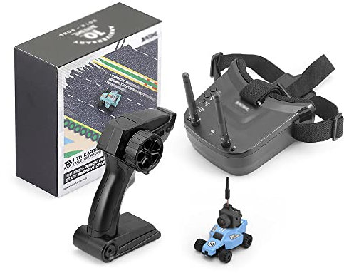 QAQQVQ Remote Control Car With Camera & FPV Glasses, 2.4Ghz 1/76 Scale Mini Kart RC Car Remote Control Truck Monster Trucks For Adult Boys Kids