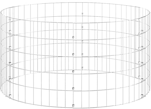 vidaXL Compostiera da Giardino Ø100x50 cm in Acciaio Zincato