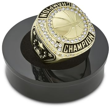 Express Medals Champion Gold Basketball Trophy Ring Award Geschenk Fantasy Preis mit Display Hals Kette und Ständer Meisterschaftsringe