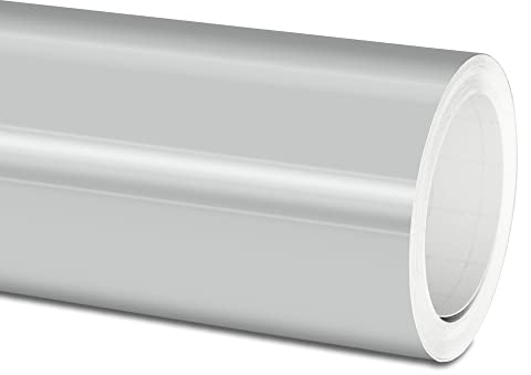 Actinium® Plotterfolie (14€/qm) 751c 072 Hellgrau Glanz 5m x 31,5cm High Performance Cast Folie, gegossene Selbstklebende Autofolie glänzend