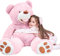 Gustaw Grand Ours en Peluche XXL Amigo - Nounours Géant, Teddy Bear Ourson - Idéal comme Cadeau (Rose, 130cm)