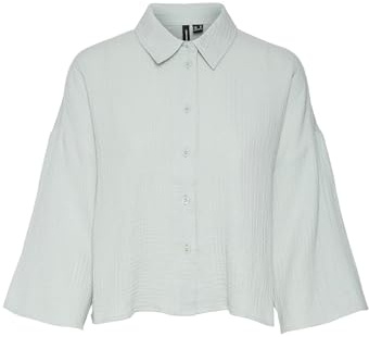 VMNATALI Crop Shirt WVN GA SPE, Silt Green, S