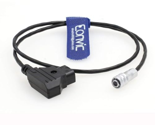 Eonvic Weipu 2-polige Buchse für BMPCC 4K Blackmagic Pocket 4K auf D-Tap Stromkabel, goldfarbene Halterung, V-Mount-Akku, 1 m
