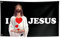 ToFlagify Flagge I Love Jesus, lustig, inspirierend, coole Flaggen, Banner, 90 x 152 cm, Zimmer, Jungs, Studentenwohnheim, Schlafzimmer, Männerhöhle, Mädchen, Wanddekoration, für drinnen und