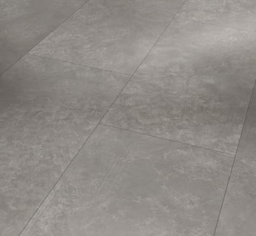 Parador Dekorboden Laminat Trendtime 5 Beton Ornament dunkelgrau Steinstruktur Großfliese 4-V-Fuge