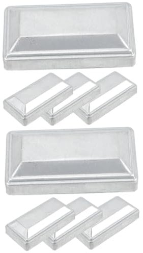 jojofuny Sets Metal Fence Post Covers Rectangle Post Caps Guardrail Covers for Garden Pcs