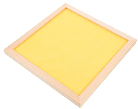 BCOATH 1 Stück Holzrahmen Nachrichtentafel Filz Pinnwand Sechseck Memotafel Quadratische Filztafel Handgefertigte Fotos Filz Memotafel Perlmutt Filztuch Aufhängestich Kind