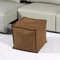 Louis Donné NoFiller Quadratischer ungefüllter Sitzsack, Ottomane, Fußstütze, kleiner Sitzsack für Wohnzimmer, Dekoration, Bodenkissen, Aufbewahrung, waschbar, brauner Microfaber-Stoff (nur Bezug)