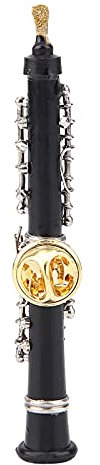 Kleine Oboe Pin Brosche mit Etui,Musikinstrument Oboe Replik Sammelfiguren Pin Brosche Handwerk Kleidung Dekoration Geschenk