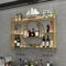 Modern Wall Mounted Wine Rack with Glass Rack, Metal Wine Bottle Rack Wall Mount Wine Rack Iron Display Stand Wall Wine Racks for Wine Bottles for Bar Living Room Restaura(Size:100*15*80cm,Color:Gold)