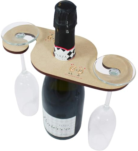 Azeeda 'You're My Favourite Human Bean' Wooden Wine Glass/Bottle Holder (GH00069749)