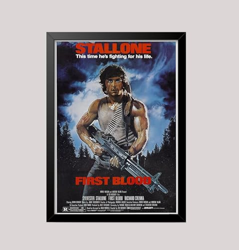Rambo First Blood 1980's Film Movie poster wall art print framed/unframed (A3 297 x 420mm)