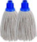 SK COOKWARE Mop Head Replacement Pack of 5 Blue Screw In Traditional Cotton Yarn String Mop, Universal Fitting Socket, Wet and Dry Floor Cleaner