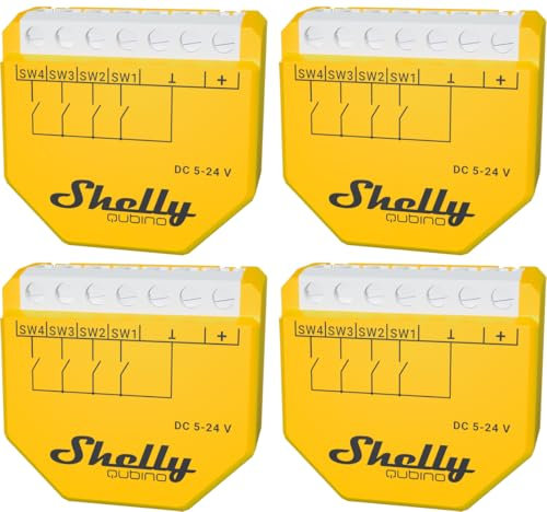 SHELLY Szenenaktivierer Wave i4 DC, Unterputz, gelb, 4 Stück