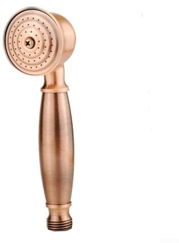 WIIYENA Cabezal de ducha de mano vintage de repuesto cromado desmontable, cabezal de ducha de baño (bronce rojo)