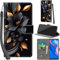 Handyhülle für Huawei P Smart Z / Y9 Prime 2019 Hüllen Premium Leder Case Klappbar Wallet Magnet Kartenfach Standfunktion Schutzhülle kompatibel mit Huawei Honor 9X / 9X pro Cover,Blumen