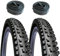 2 Cubiertas MTB 26x2.25 + 2 Cámaras de Aire de 26 con válvula AV (Gorda-Moto) Tipo Schrader ETRTO: 57-559 Neumáticos BTT 26x2.25
