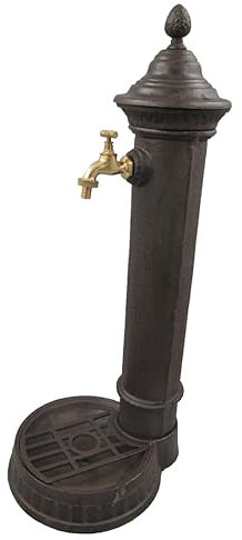 Wassersäule Wasserzapfsäule Gusseisen Gartenbrunnen rustikal Antik H. 78cm