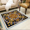 RUGMRZ Wohnzimmer Kamin Teppich 100X100Cm Für Flur 22 Dekoration Schlafzimmer Webteppich Quadratisches Retro Geheimnisvolles Klassisches Braun