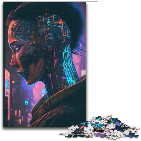 1000-teiliges Puzzle Cyborg-Puzzle aus Karton, Lernspielzeug, Größe 38 x 26 cm