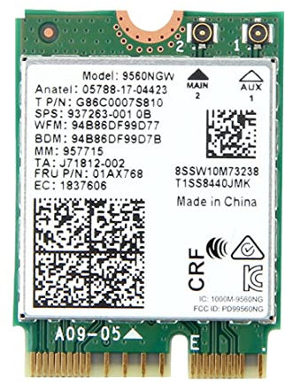 kekaa 1 Stück 1730 Mbit/S Wireless AC 9560 Dual Band 2,4 G 9560NGW Wireless-Adapter 5G Bluetooth 5.0 802.11Ac M.2 CNVI