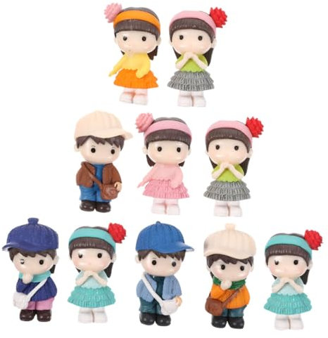 DIKACA 10 Stück Saftige Mikro-Landschaftsornamente Mini klein winzig Puppe Geburtstagsgeschenk Mikrolandschaftsornament Kinderspielzeug Bonsai-Handwerk Wohnkultur Harz