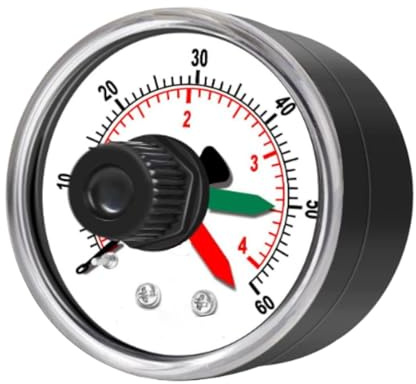 Druckanzeige für Poolfilter, Manometer für Poolpumpe, Tester 4, präzise, zur Messung von Wasser, Öl, Aquarium, Spa