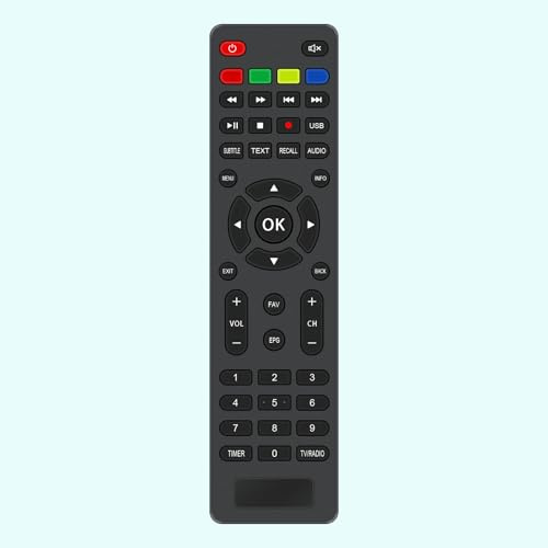 Ersatz-Fernbedienung, Fit for Tele System Ricevitore Digitale terrestre HD TS6105 DVB-T2 HEVC