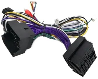 Car Radio Canbus Box Adaptor Hiworld Compatible For Peugeot 407 2004-2011 Save CD Function Wiring Harness Cable Android 16 Pin Power Cable(Cable Only)