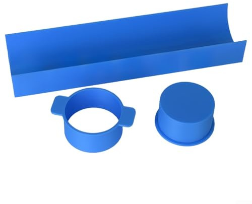 Set di stampi rotondi da forno per cake pop, con vassoio da 22,9 cm, in plastica e strumento a stantuffo, per cottura a casa, matrimoni, feste e dessert (blu)