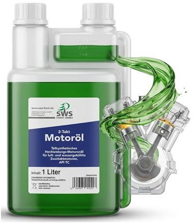 SWS Forst Super-Oil 2-Takt Öl (4x 1 liter) - Zweitaktöl für Motoren - 2 Takt Mischöl teilsynthetisch - Leistungsstarkes Mischöl für zuverlässig geschmierte Motoren