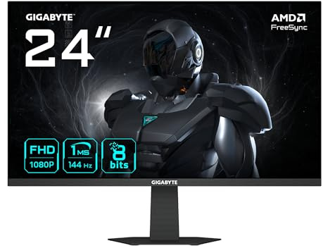 Gigabyte GS24F14 24” FHD Gaming-Monitor - 1920 x 1080, 144Hz, 1ms, 300 cd/m², HDMI 1.4, DisplayPort 1.2