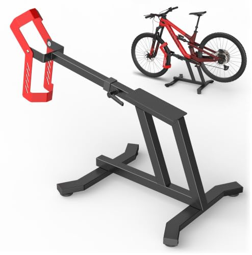 IMAYCC Heavy Duty Bike Kickstand for Mid-Drive Motor Bicycles – 50 kg Capacity Adjustable Side Stand with Rotating Rear Wheel, Stable Maintenance & Parking Stand Fits 24–29 Tires
