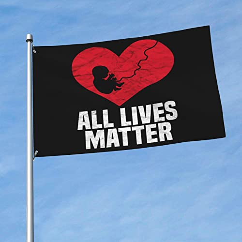 Fahne Pro-Life – Alle Lieben zählen Flagge 90x150cm | Flaggen Verblassen Beständig für Balkon Schlafzimmer Bar