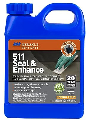 Miracle Sealants SE/EN QT SG 511 Seal and Enhance Penetrating Sealer and Color Enhancer, Quart by Miracle Sealants