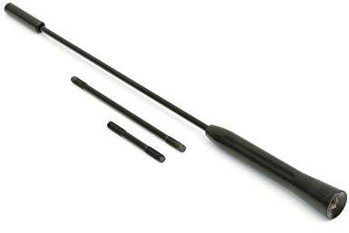 Streetwize - Bee Sting Aerial - Black - 18.5cm - Adaptor included, Suitable For Most Cars