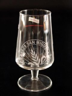 San Miguel Chalice Half Pint Glasses 10oz / 280ml (Set of 2) + 2 Beer Mats