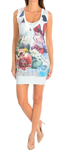 Desigual Canchusi Wrap Women's Dress Blanco 10