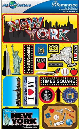 Jet Setters Dimensional Stickers 4.5X6 Sheet-New York