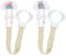MAM Dummy Clip | 2 Pack | Baby Soother Clips Fit All MAM Soothers | Adjustable Length and Lightweight Design | Baby Accessories | Cream (Various Designs) | Dummies Not Included