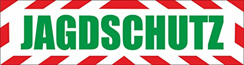 INDIGOS UG - Magnetschild Jagdschutz mit Rahmen 30 x 8 cm - für Auto LKW Truck Transporter Baustellenfahrzeug Firmenwagen - flexibel abnehmbar und wetterfest - Wald - Förster - Jagd