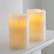 Lights4fun 4er Set LED Kerzen Echtwachs mit Zeitschaltuhr Batteriebetrieb