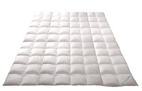 VitaloBett Sommer-Daunendecke 135x200 - Wärmeklasse 1 extra leicht (Füllung 300g)