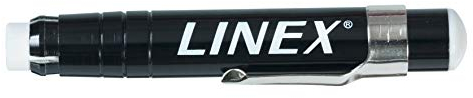 Linex Kreidehalter, für runde Kreiden bis 10 mm Durchmesser, mit Befestigungsclip, aus Metall, schwarz