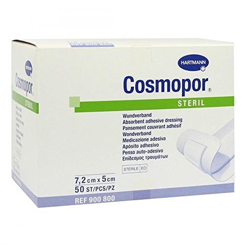 Cosmopor Steriler Wundverband-Streifen, 5 Stück, 7.2x5 cm, Baumwolle, Tragvlies