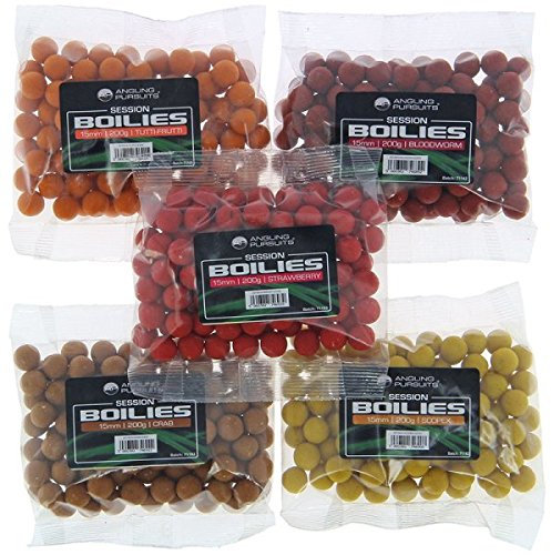Carp Fishing Boilies, 5 Assorted 200 Gram Packs From Angling Pursuits UK Made